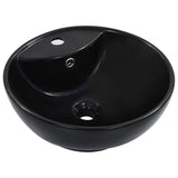 Vidaxl Washbasin s přistáním 46,5x18 cm keramická černá