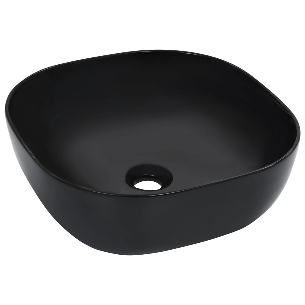 Vidaxl Washbasin 42,5x42,5x14.5 cm ceramiczna czarna