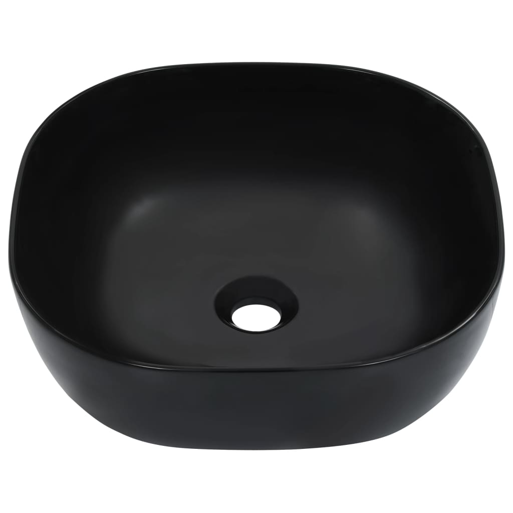 Vidaxl Washbasin 42,5x42,5x14.5 cm ceramiczna czarna