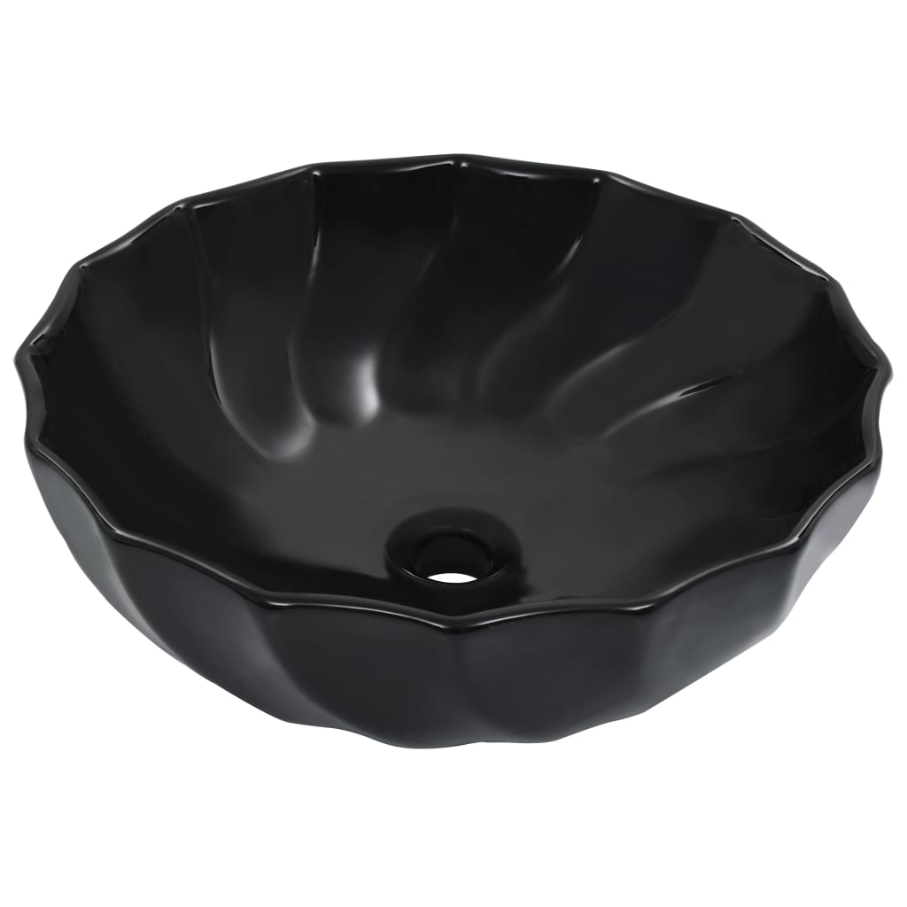 Vidaxl Washbasin 46x17 cm keramická černá