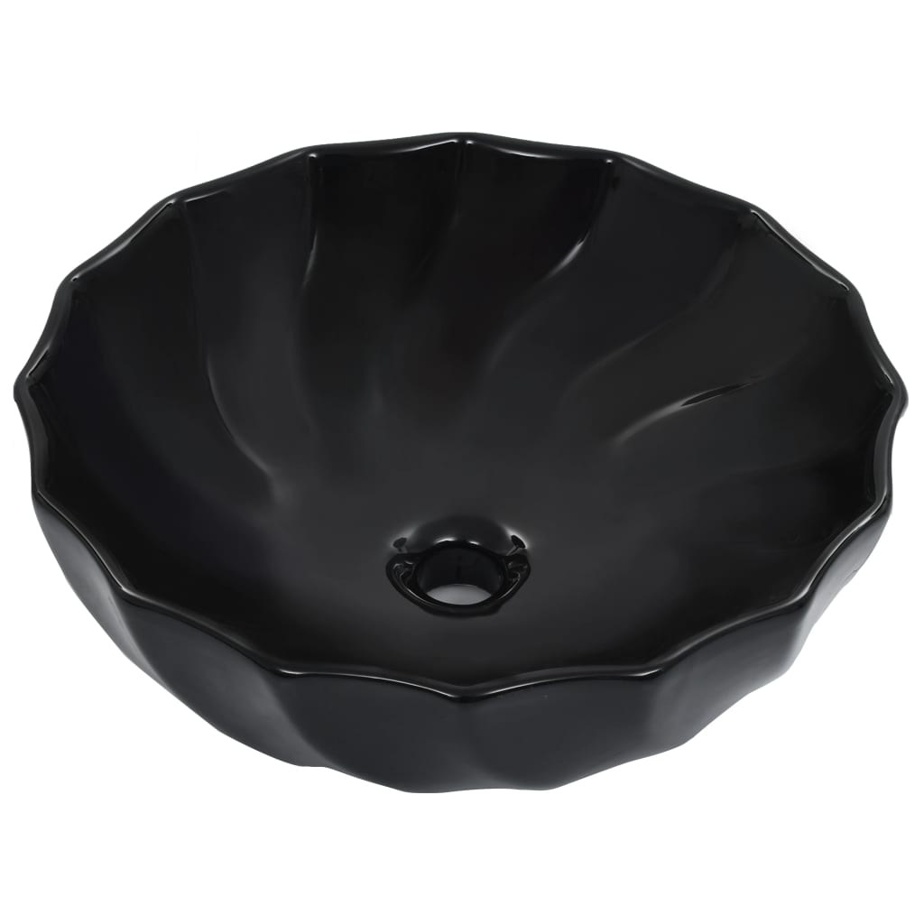 Vidaxl Washbasin 46x17 cm keramická černá