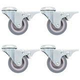 Vidaxl-Lenkrollen mit Bolzenlöchern und Doppelbremsen 4 Stück 50 mm
