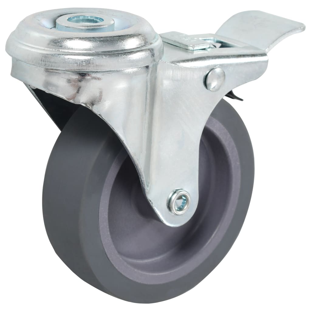 Vidaxl swivel wheels with bolt holes and double brakes 4 st 75 mm