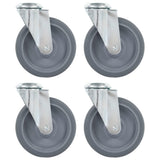 Vidaxl Lenkrollen mit Bolzenlöchern 4 Stück 125 mm