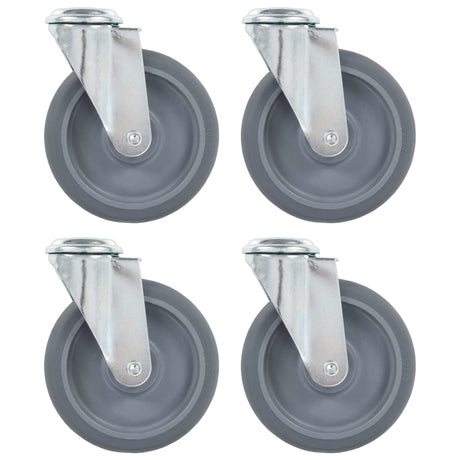 Vidaxl Lenkrollen mit Bolzenlöchern 4 Stück 125 mm