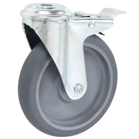 Vidaxl-Lenkrollen mit Bolzenlöchern und Doppelbremsen 4 Stück 125 mm