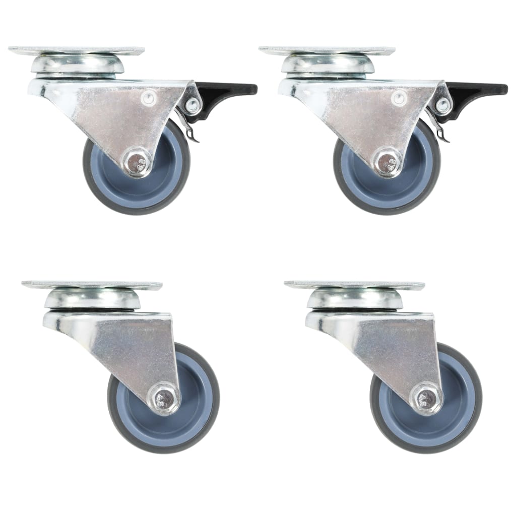 Vidaxl Doppellenkrollen 4 Stück 50 mm
