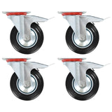 Vidaxl Swivel Wheels med doble bremser 4 stk 160 mm