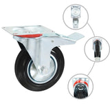 Vidaxl Swivel Wheels med doble bremser 4 stk 160 mm