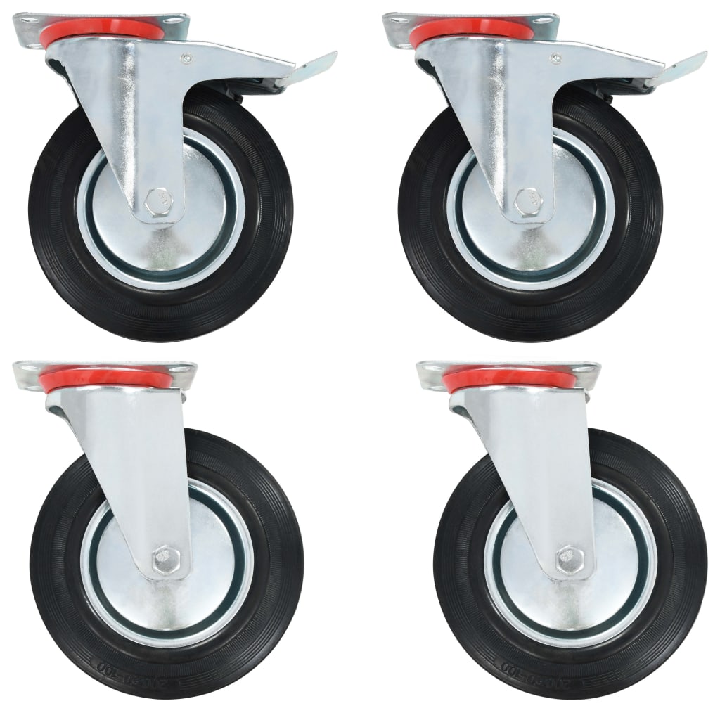 Vidaxx Lenkrollen 4 Stück 200 mm