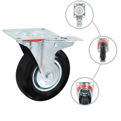 VidaXL-Räder 4 Stück 125 mm