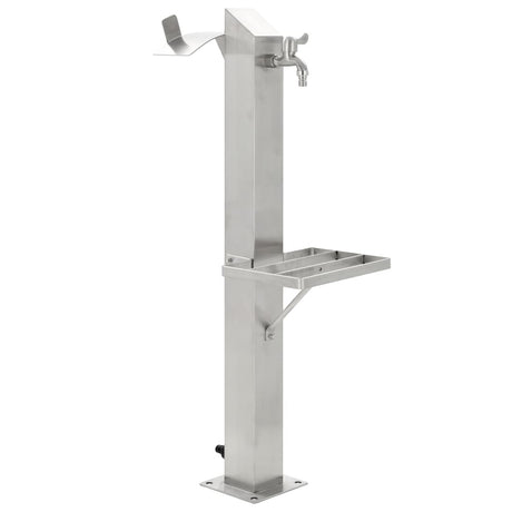 VIDAXL Garten Wassersäule Quadrat 95 cm Edelstahl