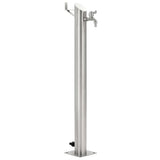 Vidaxl Gartenwassersäule rund 95 cm Edelstahl