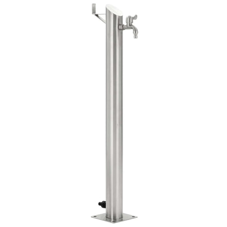 Vidaxl Gartenwassersäule rund 95 cm Edelstahl
