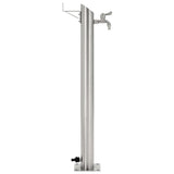 Vidaxl Gartenwassersäule rund 95 cm Edelstahl