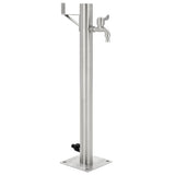 Vidaxl Garten Wassersäule rund 65 cm Edelstahl