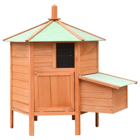 VIDAXL -Hühner Coop 126x117x125 cm Festkiefer und Kiefernholz