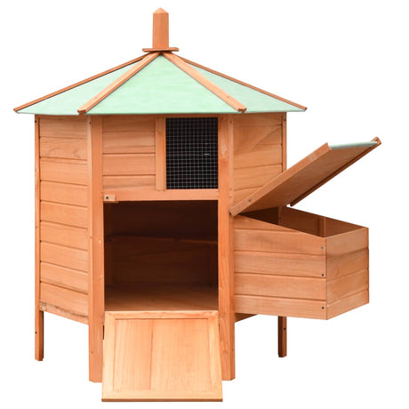 VIDAXL -Hühner Coop 126x117x125 cm Festkiefer und Kiefernholz