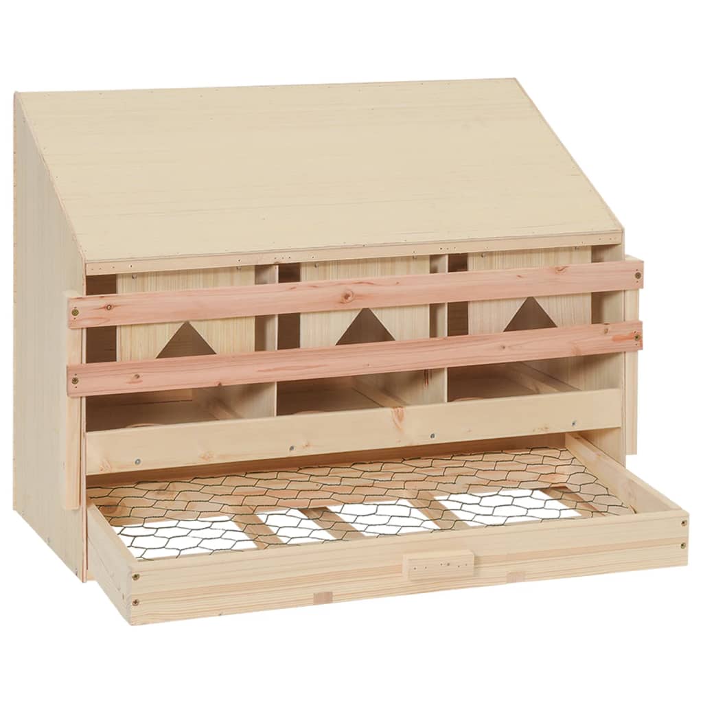 Vidaxl Chicken Shelter 3 Compartments 72x33x54 cm Pince solido