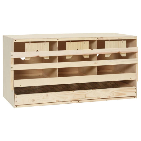 VIDAXL -Hühnerheim 3 Fächer 72x33x38 cm Festkiefer
