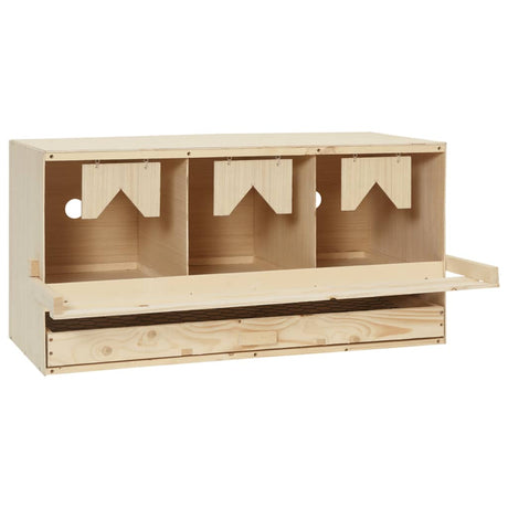 VIDAXL -Hühnerheim 3 Fächer 72x33x38 cm Festkiefer