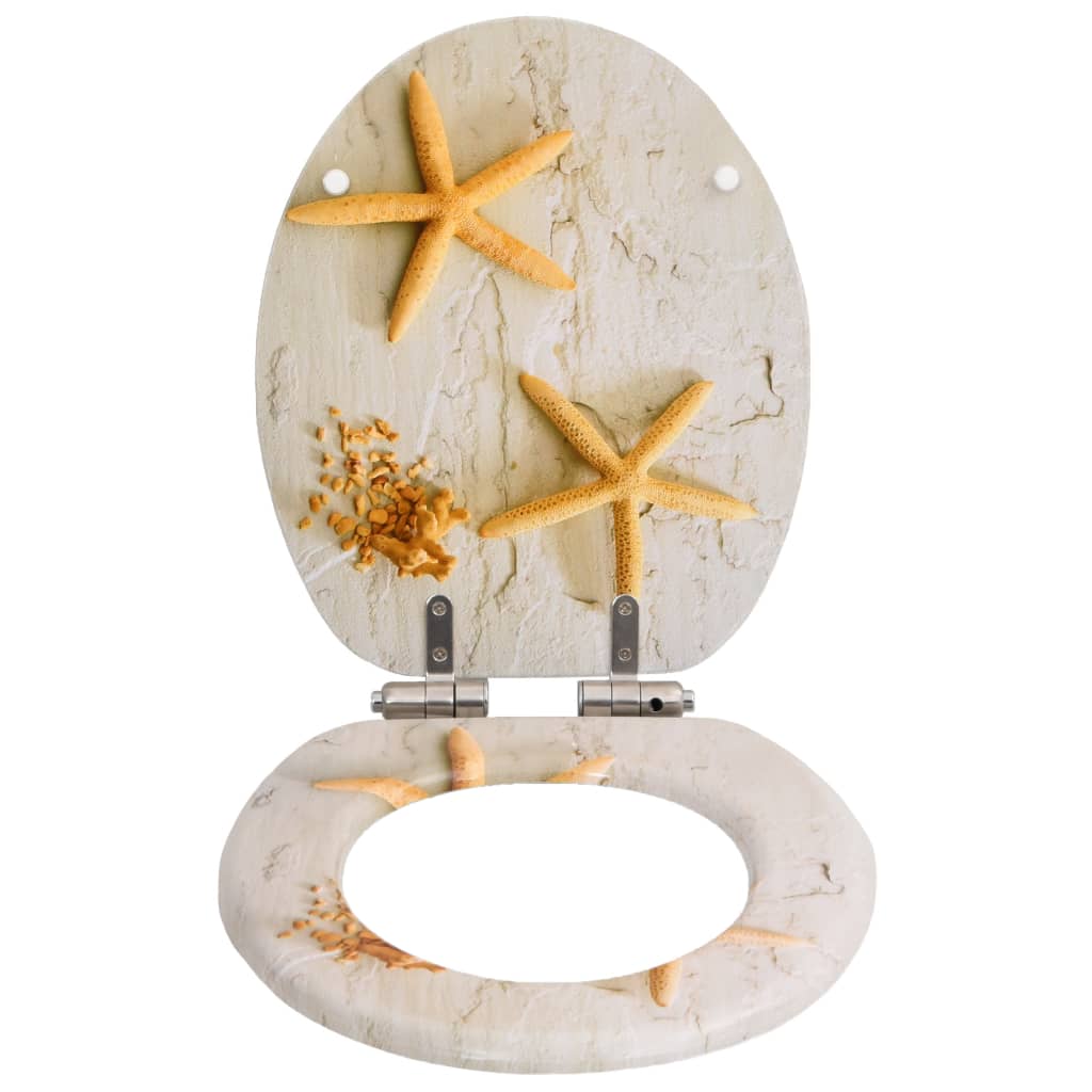 Vidaxl-Toilettensitz mit weicher Deckel Zeester MDF