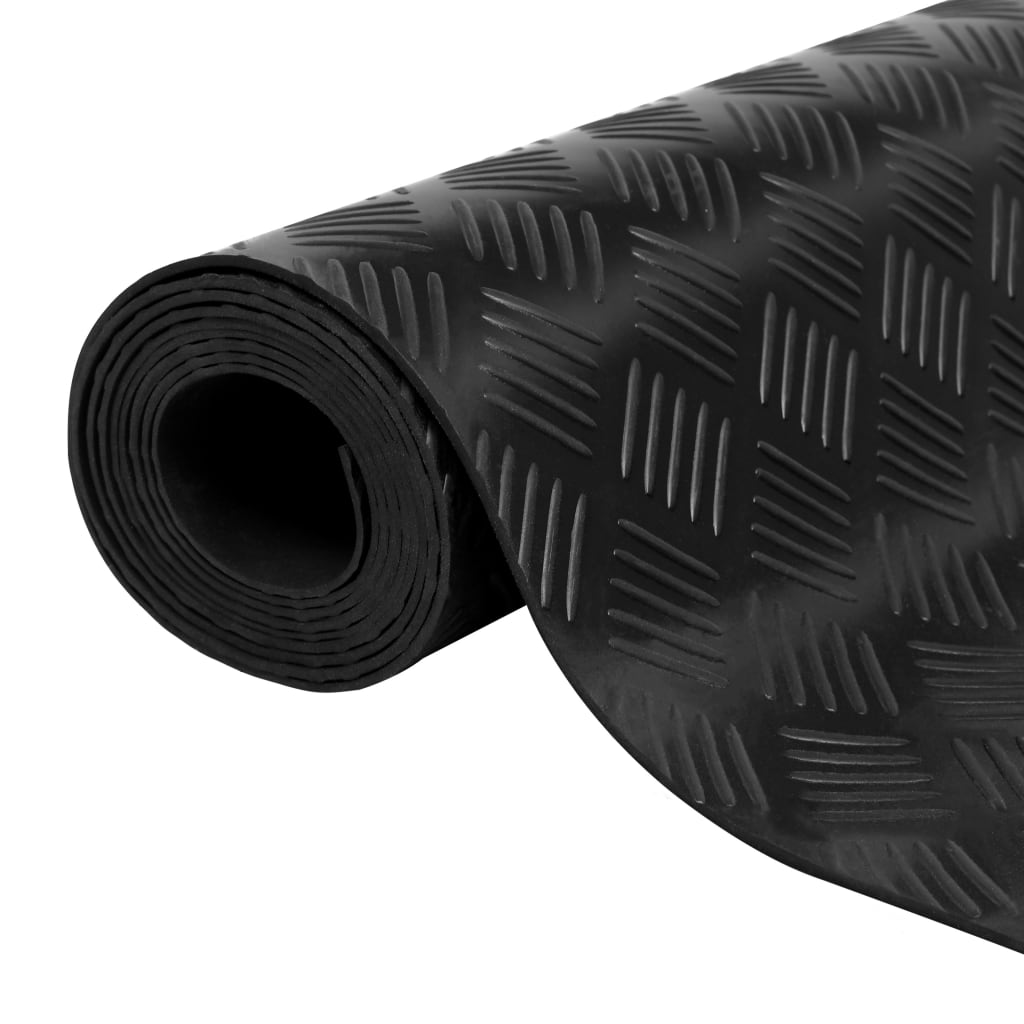 Vidaxl vloermat anti-slip 3 mm 1,5x4 m rubber ruit