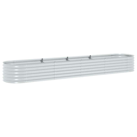 Vidaxx Pflanzgefäß erhöht 400x80x44 cm verzinkter Stahl silber