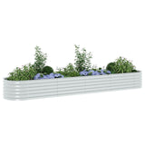 INSERT PLANTER VIDAXL 400X80X44 CM GALVANISED SIREY Silver