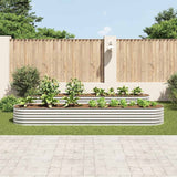Vidaxx Pflanzgefäß erhöht 400x80x44 cm verzinkter Stahl silber