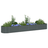 VidaXL Planter Insert 400x80x44 cm Galvanized Steel Gray