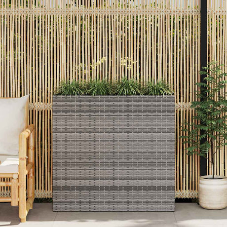 Vidaxl -Pflanzer mit 4 Töpfen Poly Rattan Weiß angehoben