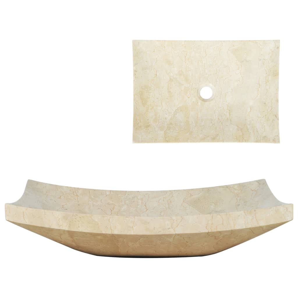 Bidaxl Sink 50x35x12 cm Marmer Cream