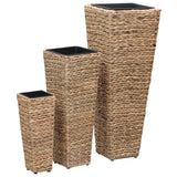 Vidaxl Planters raised 3 St Waterhyacint Brown