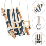 Vidaxl Baby Swing avec ceinture de sécurité Coton Bleu