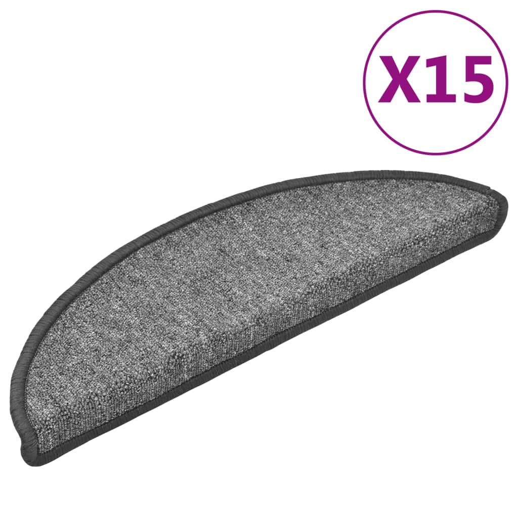 VidaXL 15 st pedal mats 56x17x3 cm dark gray