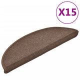 Vidaxl 15 tappetini per pedali 56x17x3 cm marrone