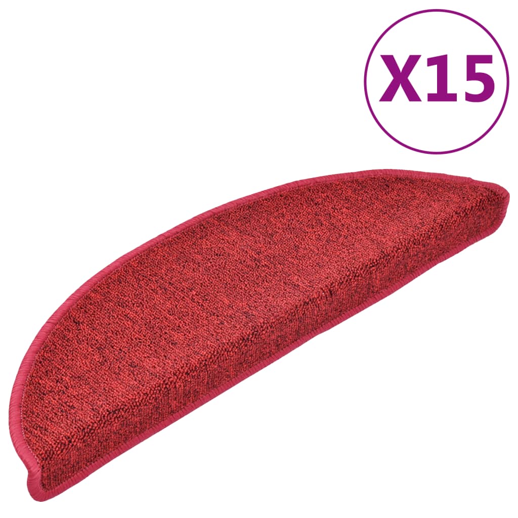 Vidaxl 15 maty pedałowe 56x17x3 cm Bordeaux Red