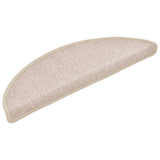 Vidaxl -Treppenmatten 15 ST 56x17x3 cm Taupe Hemisphäre