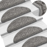 Vidaxl stair mats 15 st 56x17x3 cm gray