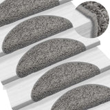 Vidaxl -Treppenmatten 15 ST 56x17x3 cm Grau
