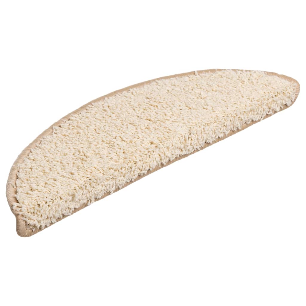 VIDAXL -Treppenmatten 15 ST 56x17x3 cm cremefarben -gepflegt