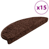 Vidaxl stair mats 15 st 65x21x4 cm brown