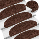 Vidaxl stair mats 15 st 65x21x4 cm brown