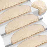 VIDAXL -Treppenmatten 15 ST 65x21x4 cm cremefarben -gepflegt