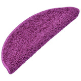 Vidaxl Mats d'escalier 15 ST 65X21X4 CM VIOLET