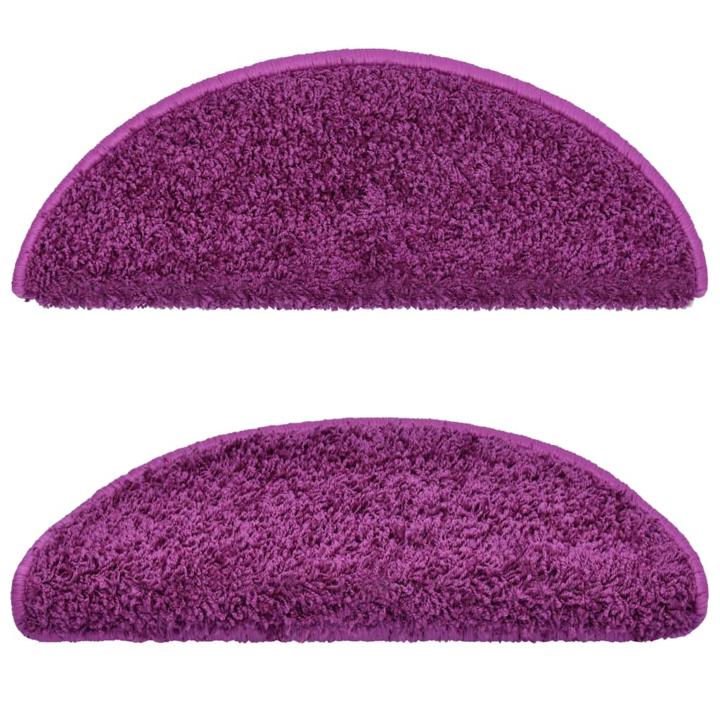 Vidaxl Mats d'escalier 15 ST 65X21X4 CM VIOLET