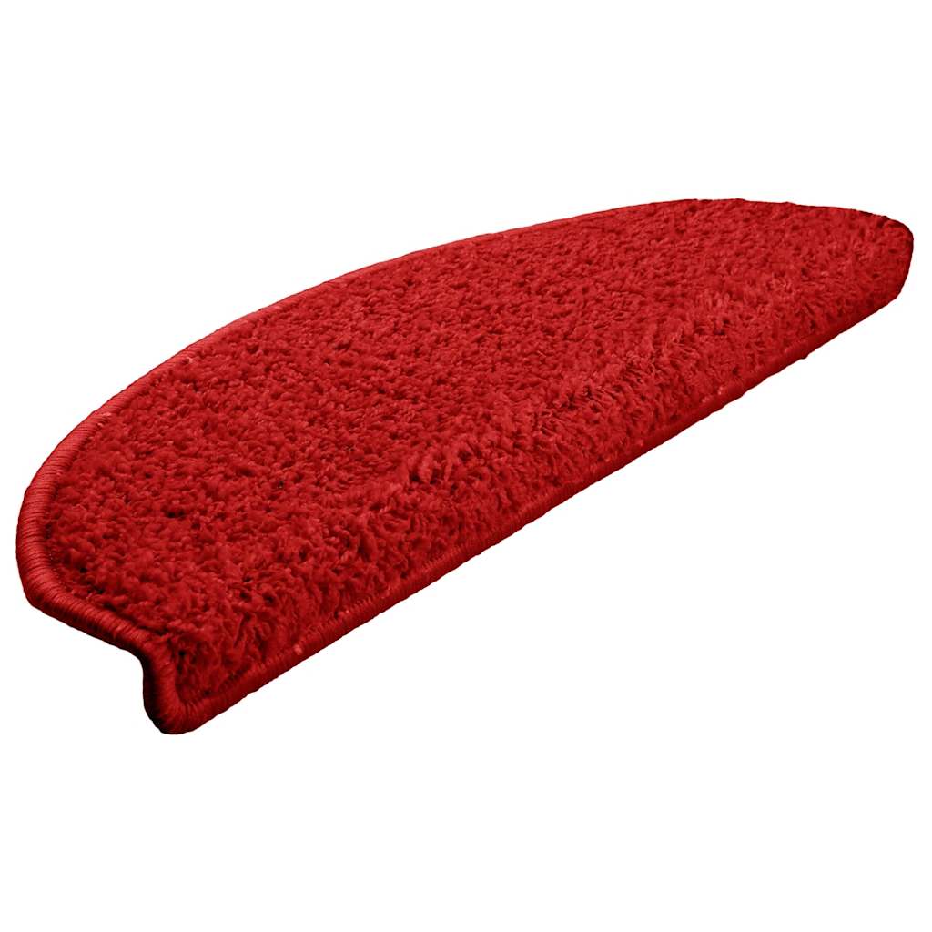 Vidaxl -Treppenmatten 15 ST 65x21x4 cm Rot