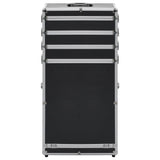 Vidaxl Make-up Trolley Aluminium Schwarz