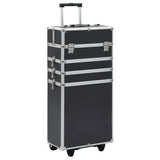Vidaxl Make-up Trolley Aluminium Schwarz